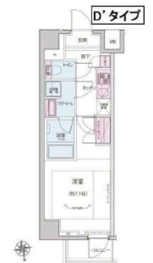 ザ・レジデンス神楽坂Ⅱ　312号室　間取り