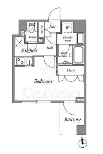 ザ・レジデンス神楽坂Ⅱ　313号室　間取り