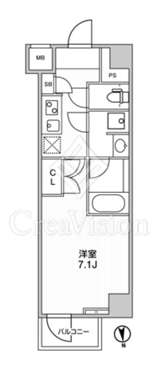 The Residence 神楽坂Ⅱ　405号室　間取り