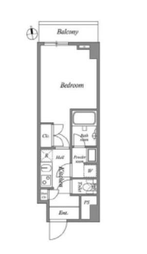 ザ・レジデンス神楽坂Ⅱ　410号室　間取り