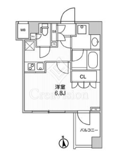 ザ・レジデンス神楽坂Ⅱ　414号室　間取り