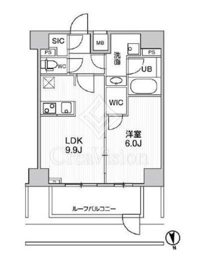 ザ・レジデンス神楽坂Ⅱ　506号室　間取り
