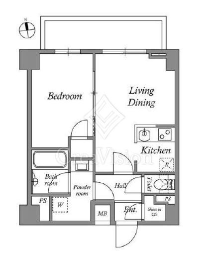ザ・レジデンス神楽坂Ⅱ　506号室　間取り