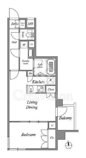 ザ・レジデンス神楽坂Ⅱ　601号室　間取り