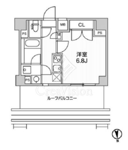 ザ・レジデンス神楽坂Ⅱ　606号室　間取り