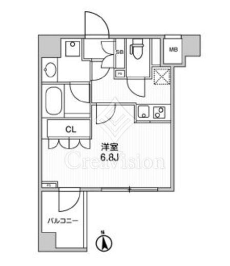 ザ・レジデンス神楽坂Ⅱ　705号室　間取り