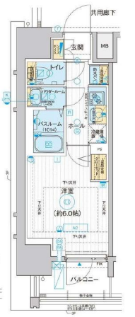 ディームス品川南大井　601号室　間取り