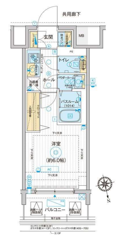 ディームス品川南大井　1312号室　間取り
