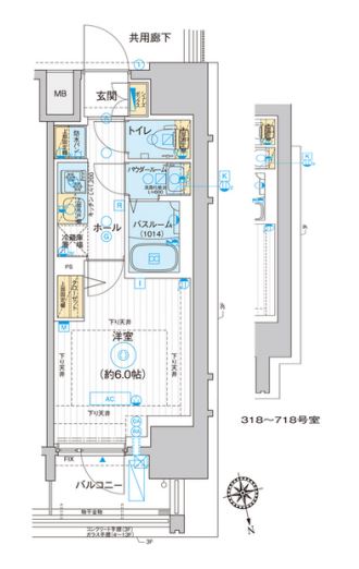 ディームス品川南大井　418号室　間取り