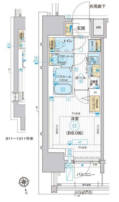 ディームス品川南大井　1111号室　間取り