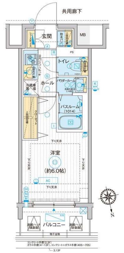 ディームス品川南大井　912号室　間取り