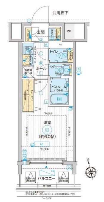ディームス品川南大井　1004号室　間取り
