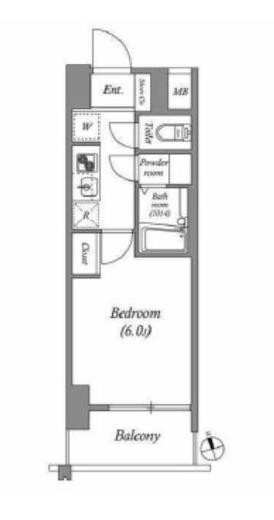 エスタート品川南大井　1306号室　間取り