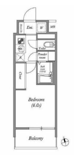 エスタート品川南大井　202号室　間取り