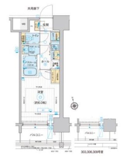 エスタート品川南大井　209号室　間取り