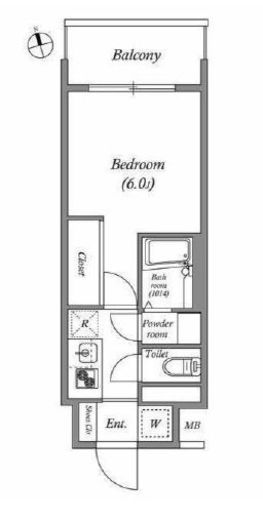 エスタート品川南大井　317号室　間取り
