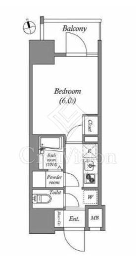 エスタート品川南大井　518号室　間取り