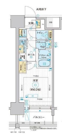 エスタート品川南大井　616号室　間取り