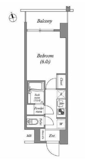 エスタート品川南大井　716号室　間取り