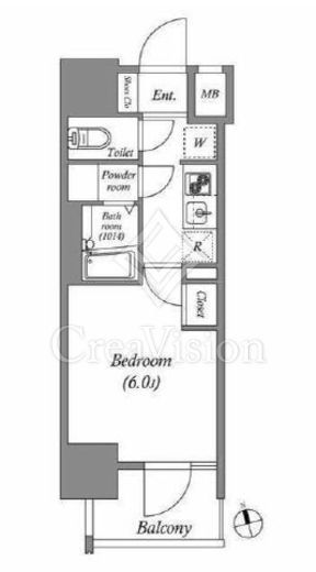 エスタート品川南大井　701号室　間取り