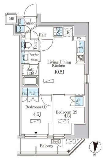 パークアクシス菊川ステーションイースト　304号室　間取り
