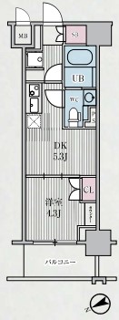 テラス浅草橋　802号室　間取り