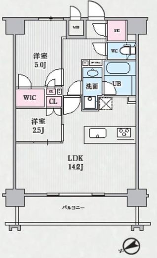 テラス浅草橋　1204号室　間取り