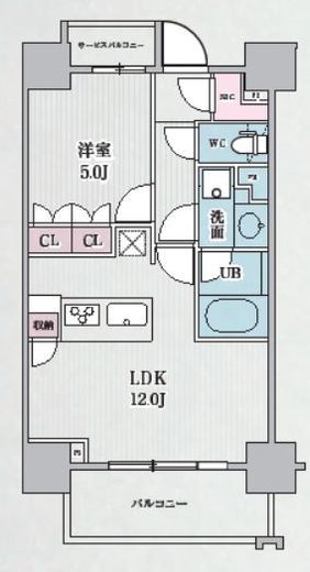 テラス浅草橋　608号室　間取り