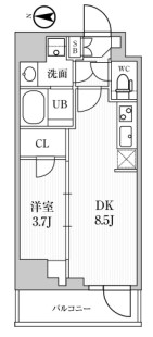 シーズンフラッツ住吉　901号室　間取り