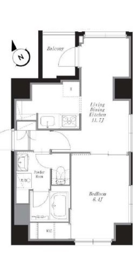 COLLET麻布　702号室　間取り