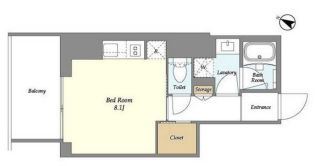 シーズンフラッツ蔵前清澄通り　307号室　間取り