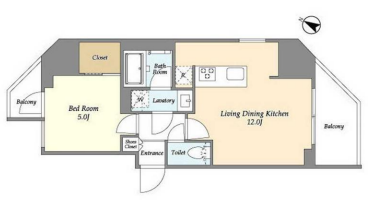 シーズンフラッツ蔵前清澄通り　501号室　間取り