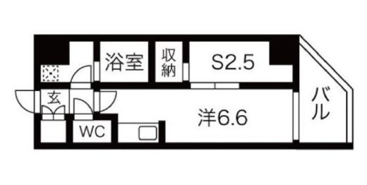シーズンフラッツ蔵前清澄通り　1002号室　間取り