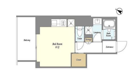 シーズンフラッツ蔵前清澄通り　407号室　間取り