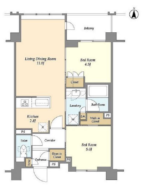 ラティエラ両国　1002号室　間取り