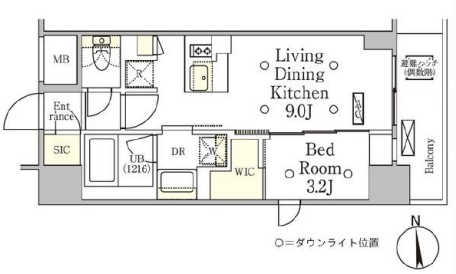 テラス御徒町　404号室　間取り