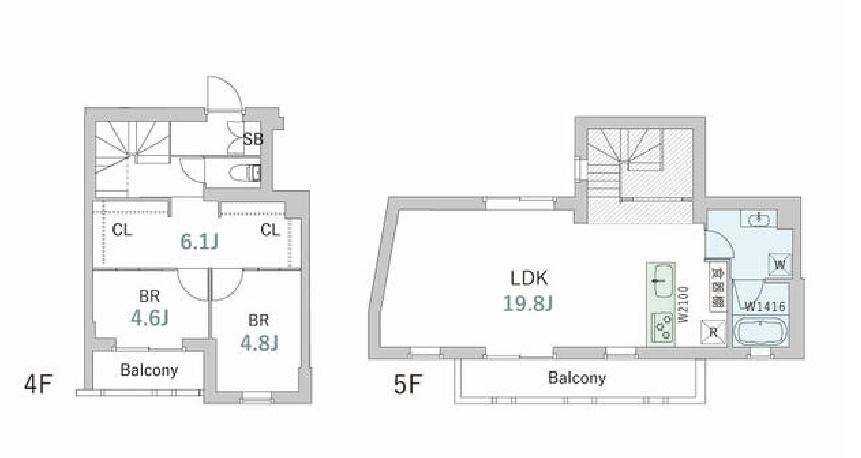 グランデュオ学芸大学Ⅱ　403号室　間取り