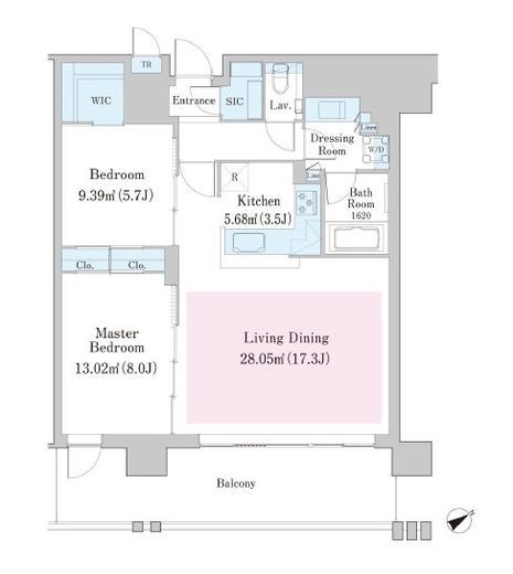 三田聖坂ガーデンレジデンス　404号室　間取り