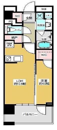 三田聖坂ガーデンレジデンス　4F5号室　間取り