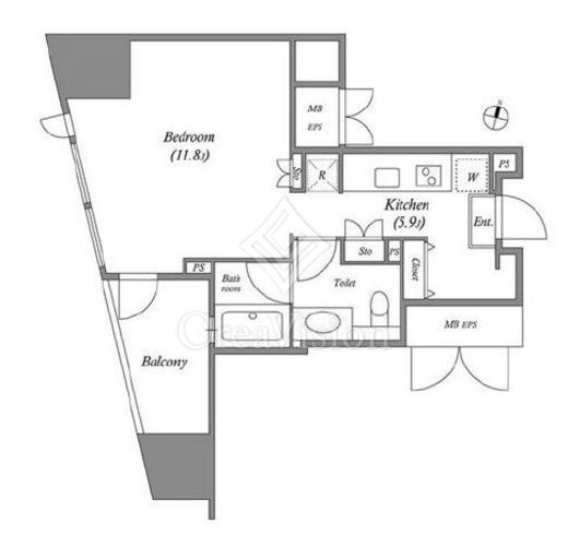 CAVANA+麻布台　702号室　間取り