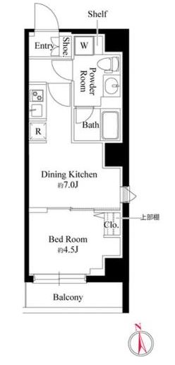 グランパセオ日本橋イースト　502号室　間取り