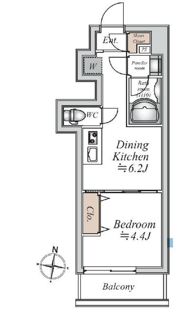 グランカーサ大島　405号室　間取り