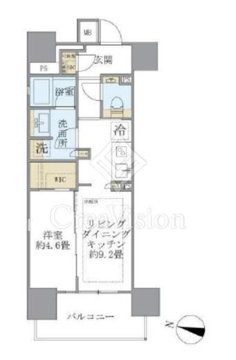 ブリリア四谷三丁目　801号室　間取り