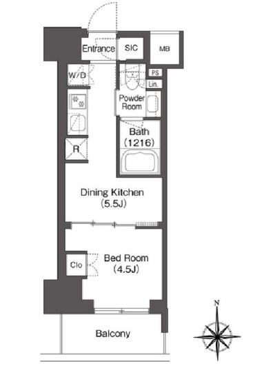 コンフォリア東新宿　311号室　間取り
