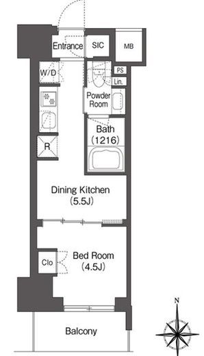 コンフォリア東新宿　311号室　間取り