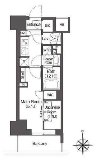 コンフォリア東新宿　315号室　間取り