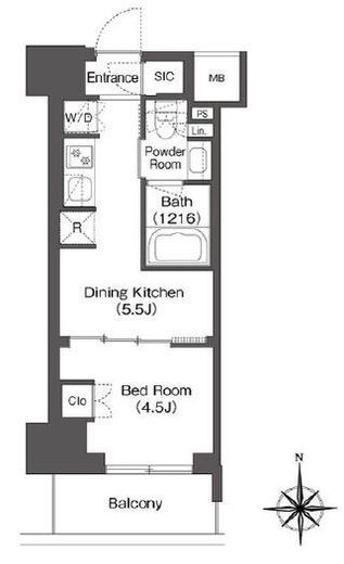 コンフォリア東新宿　911号室　間取り