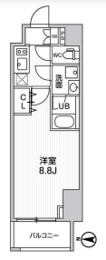 オルタナ菊川Ⅱ（ALTERNA菊川Ⅱ）　507号室　間取り