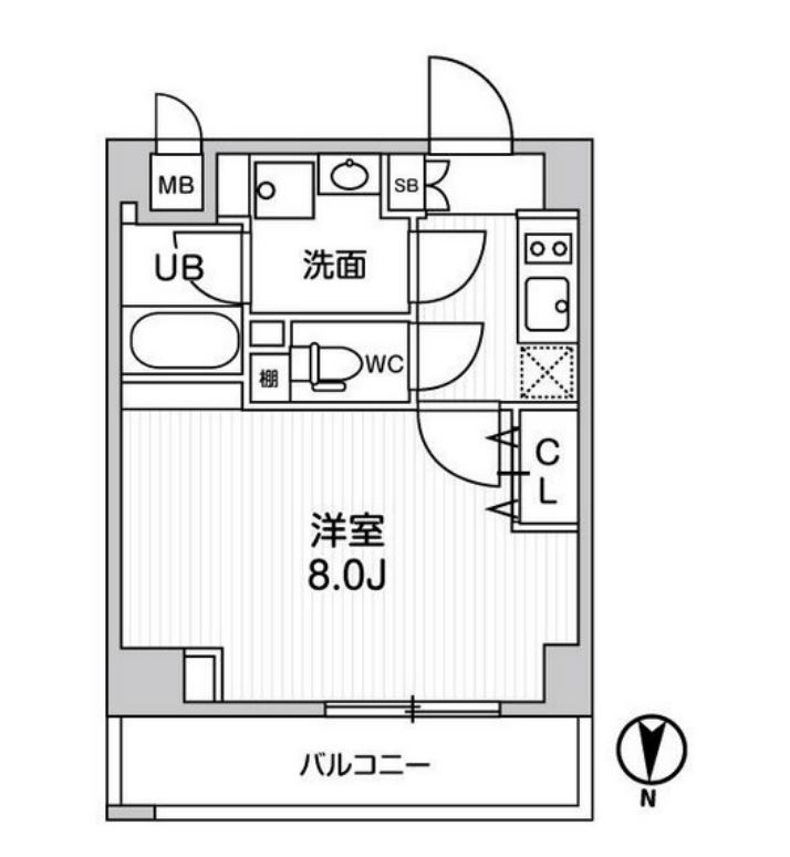 オルタナ菊川Ⅱ（ALTERNA菊川Ⅱ）　402号室　間取り