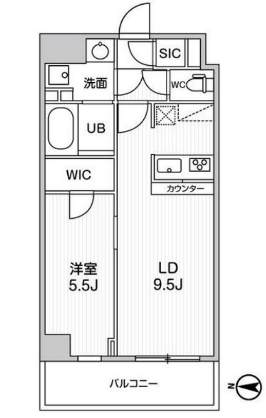 オルタナ菊川Ⅱ（ALTERNA菊川Ⅱ）　506号室　間取り